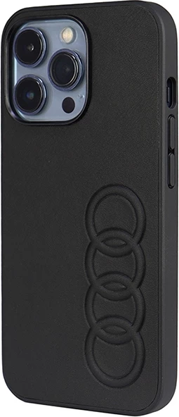 Ovitek za telefon za iPhone 13 Pro / 13, 6,1", Audi, umetno usnje, črn