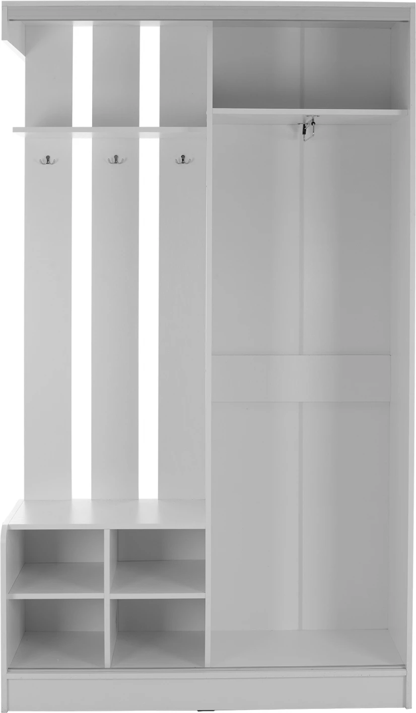 Pohištvo za vhod s premično omaro in ogledalom DULCE belo FH2424.03 118x45x210 cm