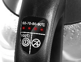 Električni čajnik z regulacijo temperature, Lafe CEG005, 1,8 L, 2200 W, steklo, črn/inox/prosojen