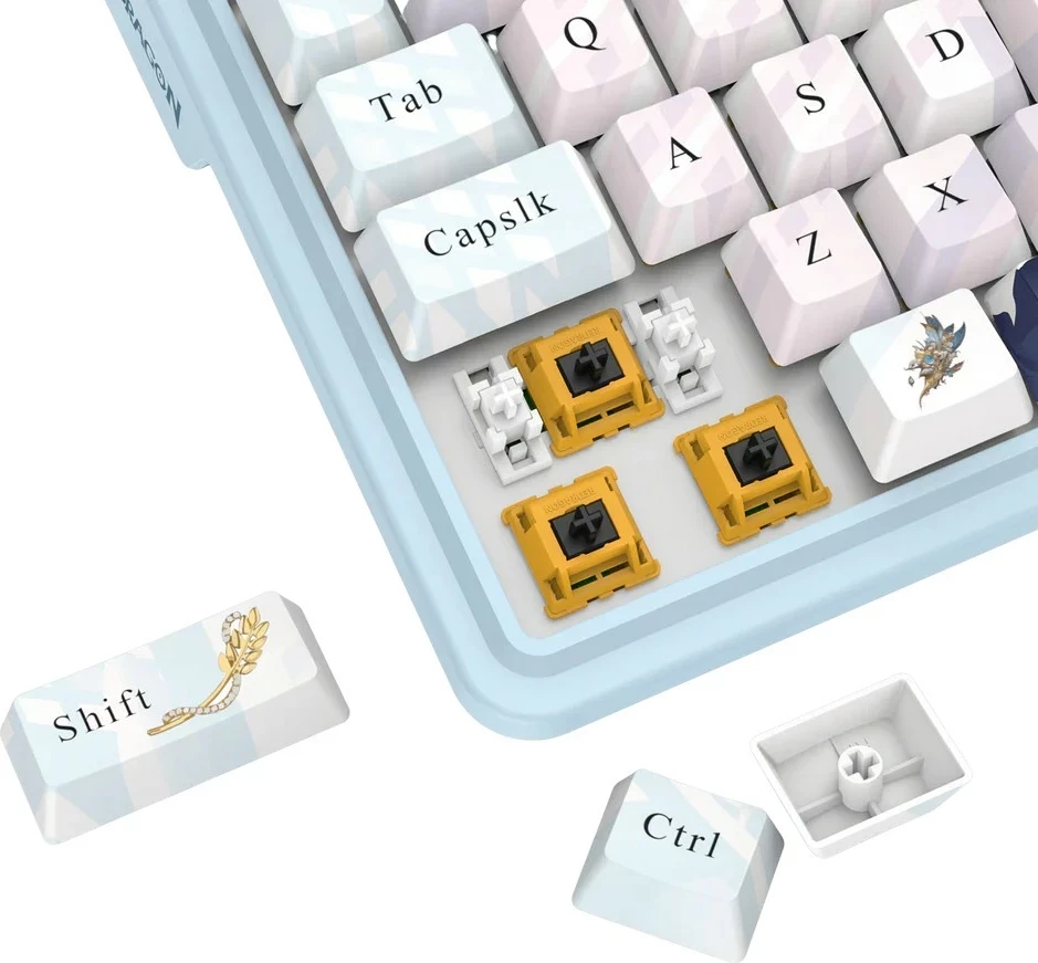 Mehanska tipkovnica 80% (TKL), RGB, brezžična/žična, modra Redragon Antonium PRO K728AK-RGB-PRO