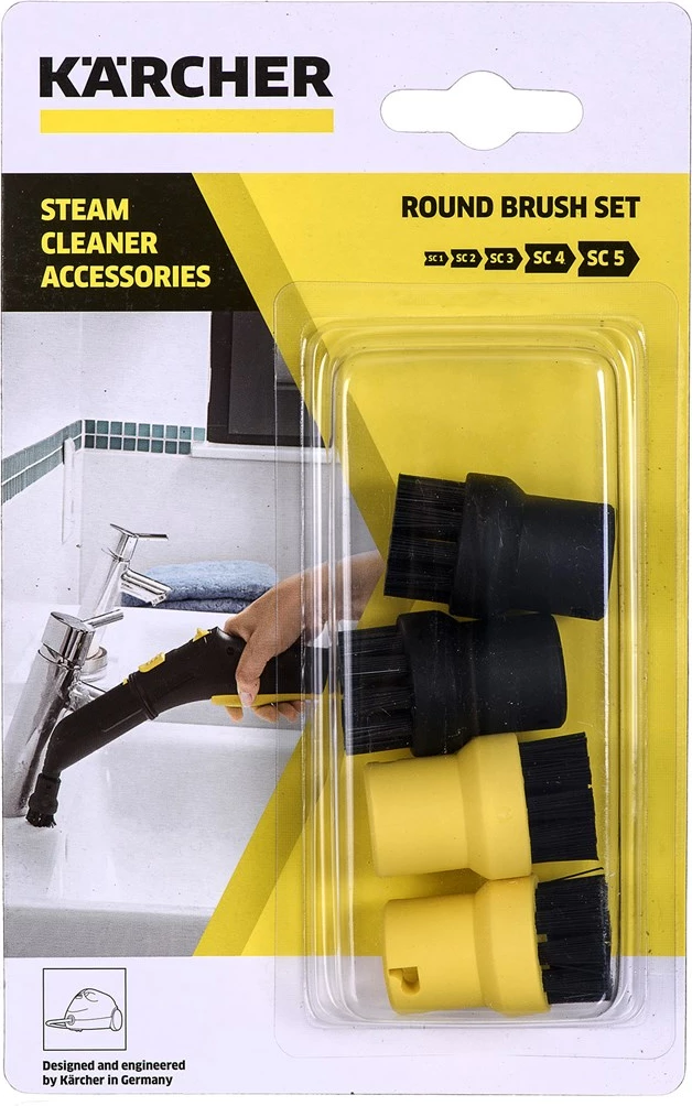 Set krtačk za parni čistilec KARCHER 2.863-264.0, črn