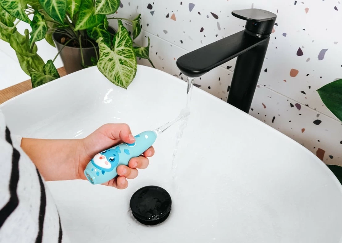 Sonična otroška električna zobna ščetka KIDO SMILE ZK3020, Concept, 4 nastavki, modra