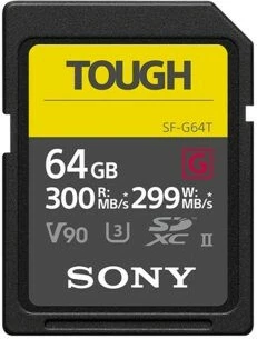 Kartica spomina 64GB Tough SONY SF-G64T UHS-II V90, črna