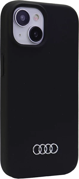 Ovitek za iPhone 15, silikon, črn, Audi