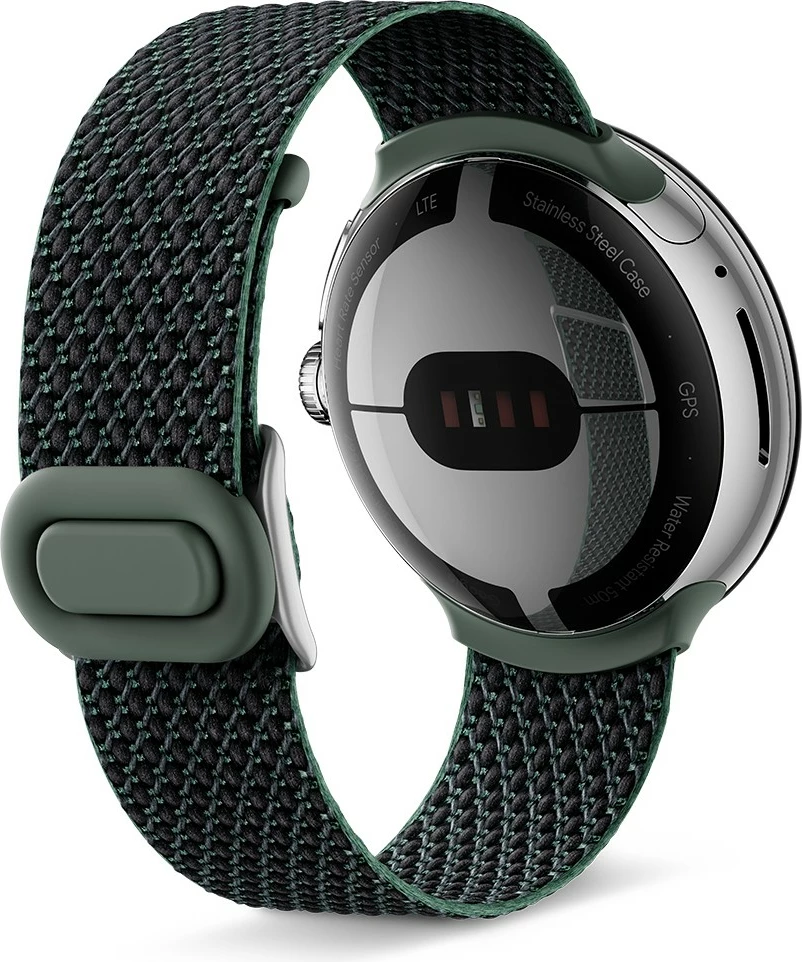 Pašček za pametno uro za Pixel Watch, Google, plastika/nerjaveče jeklo, 137–203 mm, slonokoščena