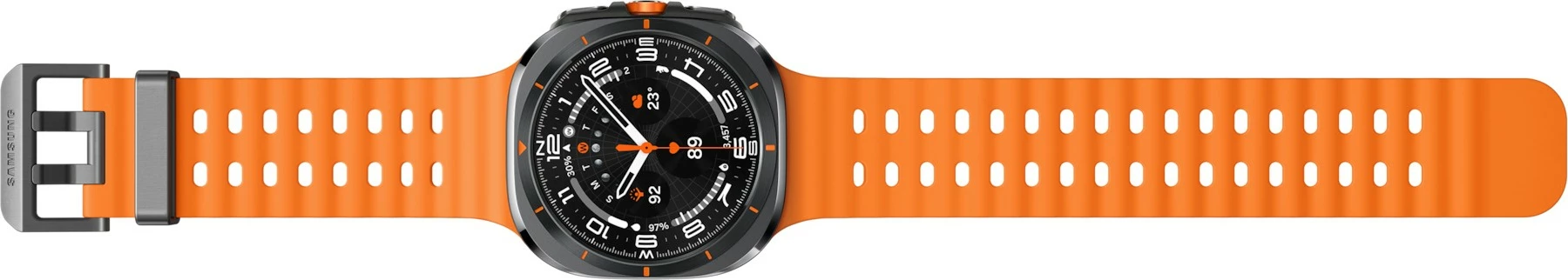 Pametna ura z LTE povezavo, Samsung Galaxy Watch Ultra 47 mm, titan siva, oranžen pašček Pametna ura z LTE povezavo, Samsung Galaxy Watch Ultra 47 mm, titan siva, oranžen pašček