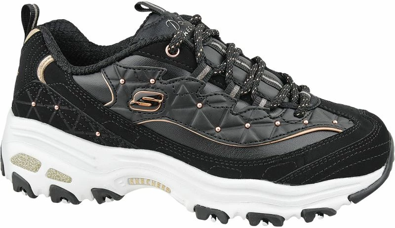 Superge Skechers D'Lites W 13087-BKRG, ženske, črne