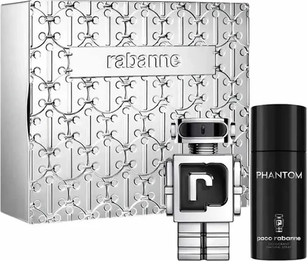 Set Eau de Toilette za moške Phantom Paco Rabanne, 100 ml, 2 kosa