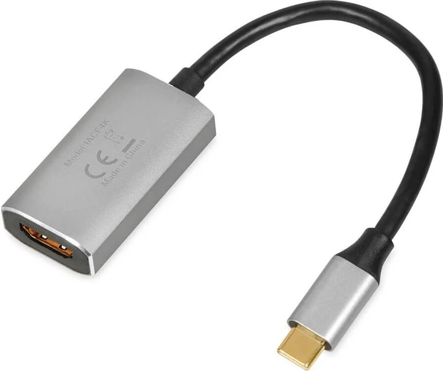 Adapter USB-C na HDMI 4K (3840x2160) 60Hz, iBOX IACF4K, srebrn