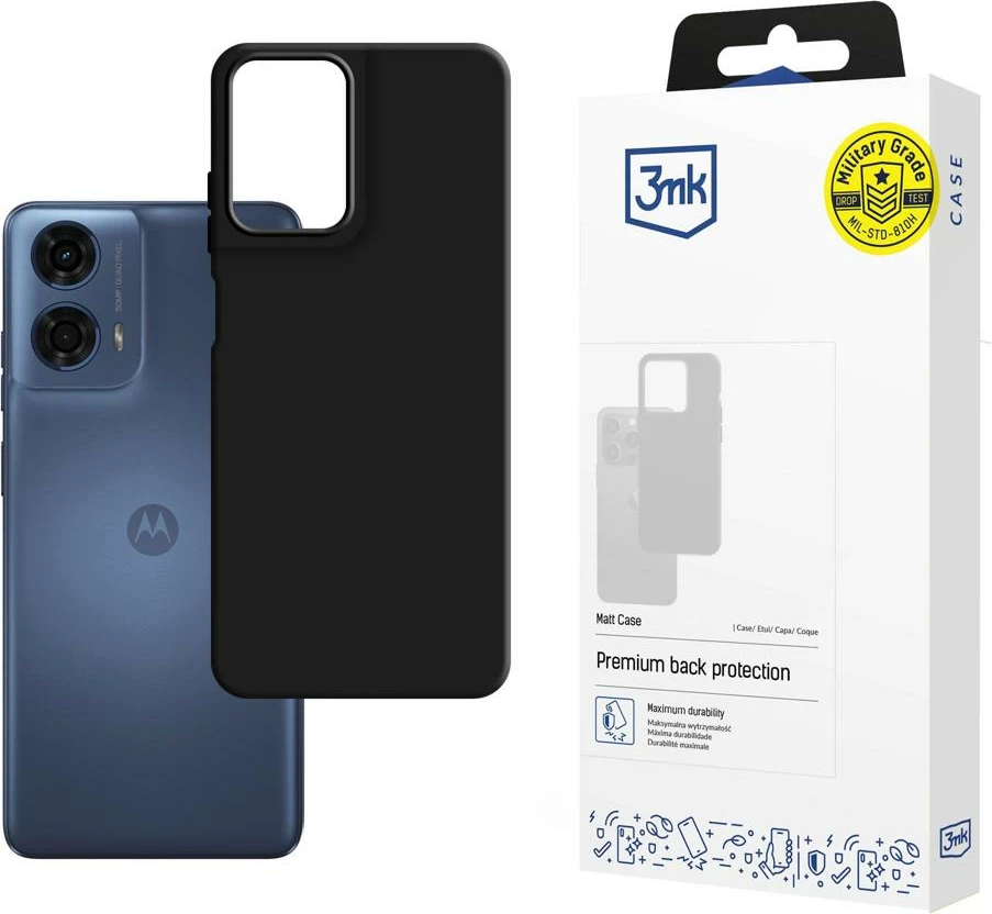 Mat ovitek 3mk za Motorola Moto G24 Power, črn