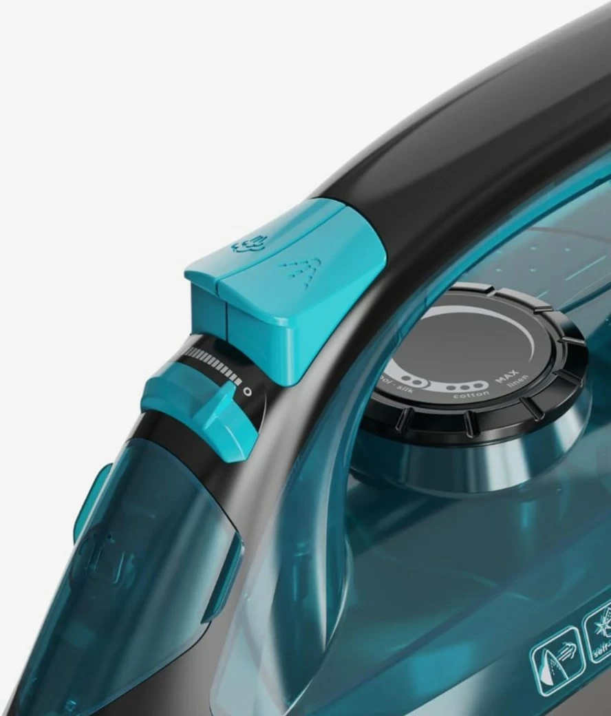 Parni likalnik BLACK+DECKER BXIR2201E, 2200 W, inox, črn