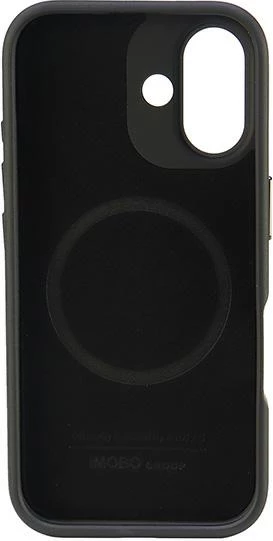 Ovitek za telefon MagSafe za iPhone 16 Plus 6,7" , umetno usnje, črn — Audi