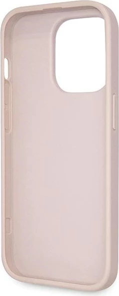 Crossbody ovitek z 4G metalnim logotipom Guess za iPhone 15 Pro 6,1", rožnat
