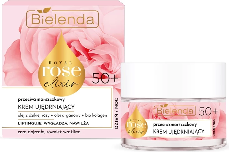 Krem proti gubicam Bielenda Royal Rose Elixir za ženske 50+, 50 ml
