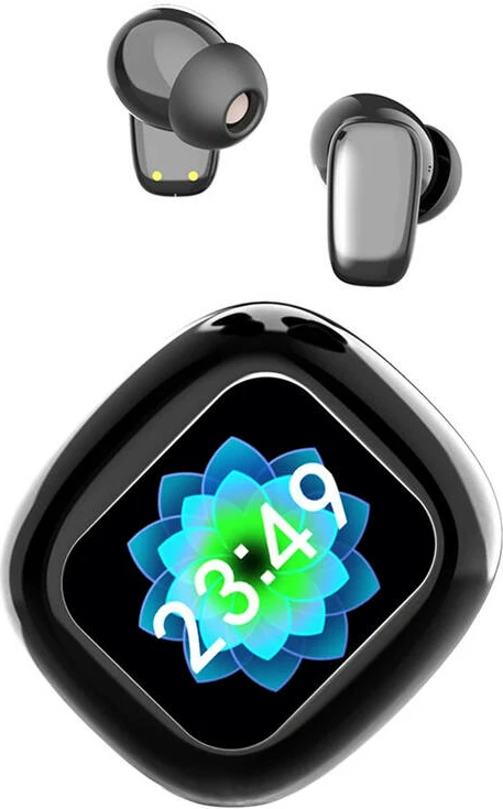 Slušalke TWS z ANC, BlitzWolf BW-FYE16 Plus, Bluetooth 5.4, zaslon na dotik, črne