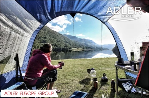 Mini pralka Adler AD 8051, 3 kg pranje, 1 kg ožemanje, program 15 min, bela/modra