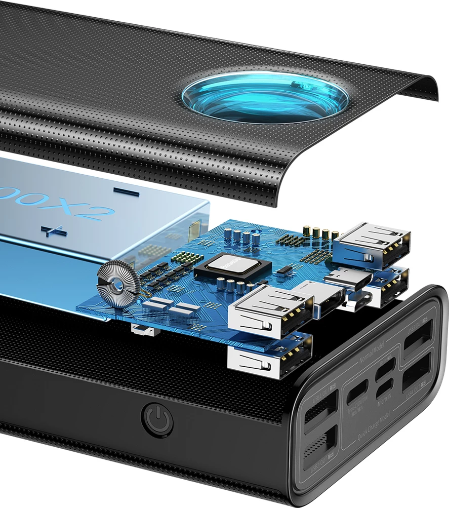 Prenosna baterija Baseus Amblight 30000mAh 65W, črna