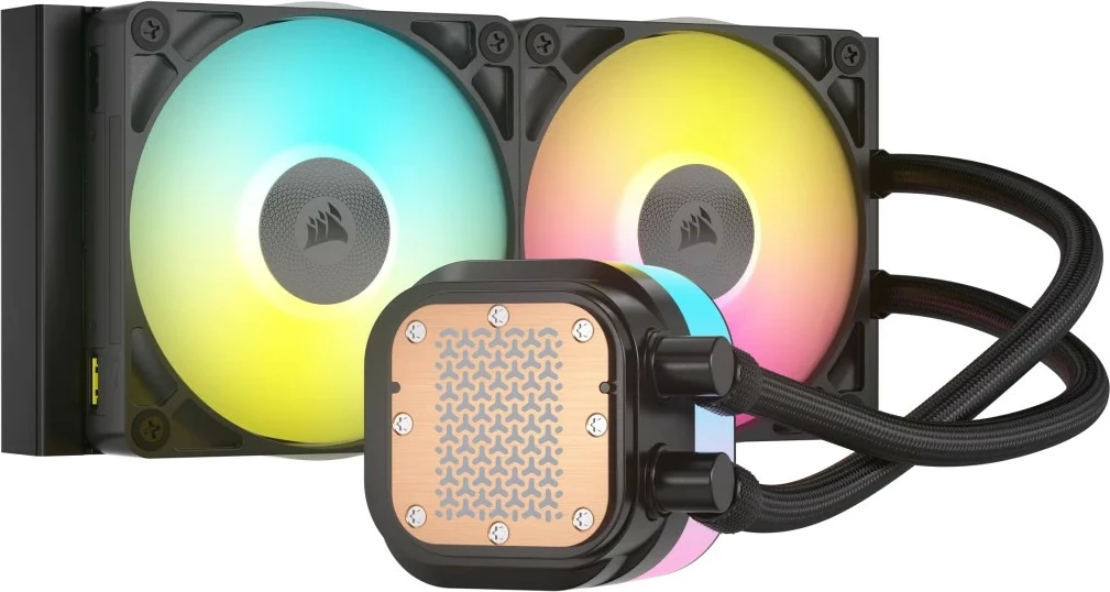 Hladilnik procesorja 240 mm z dvema RGB ventilatorjema Corsair iCUE LINK TITAN 240 RX RGB