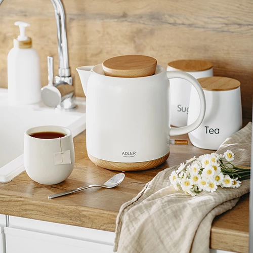Električni čajnik, Adler AD 1304, 1,0 L, 1200 W, ecru