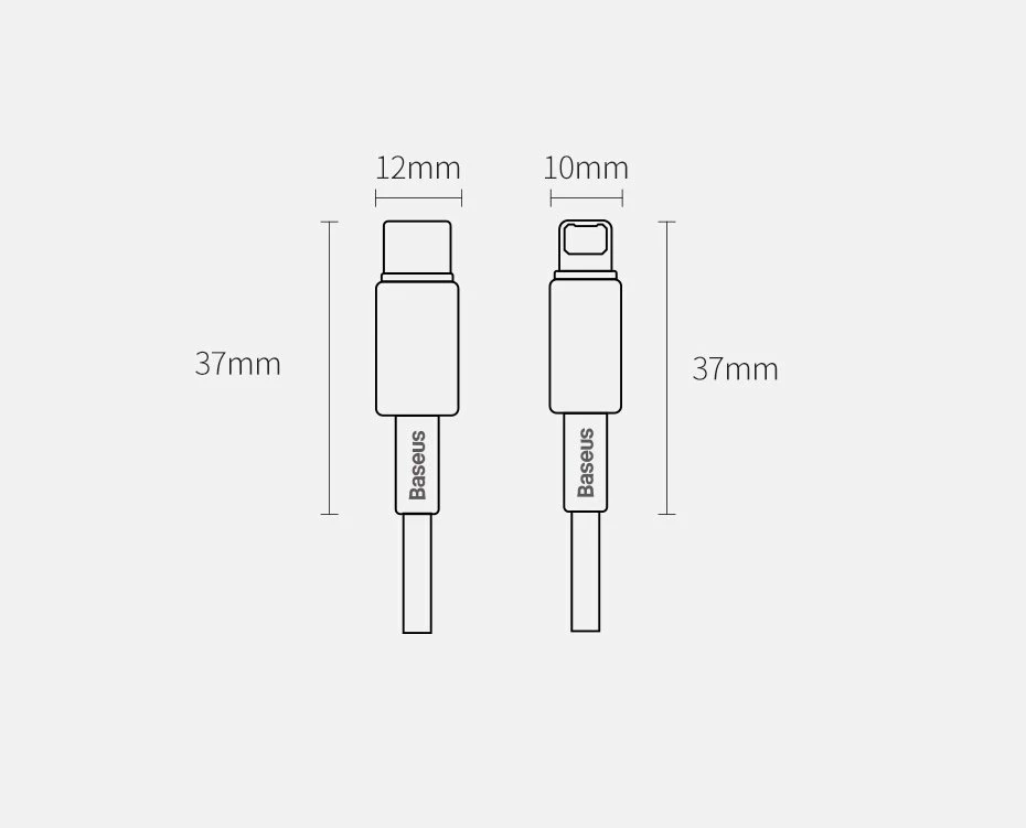 Kabel USB-C v Lightning, 1 m, 20 W, črn Baseus CATLWJ-01