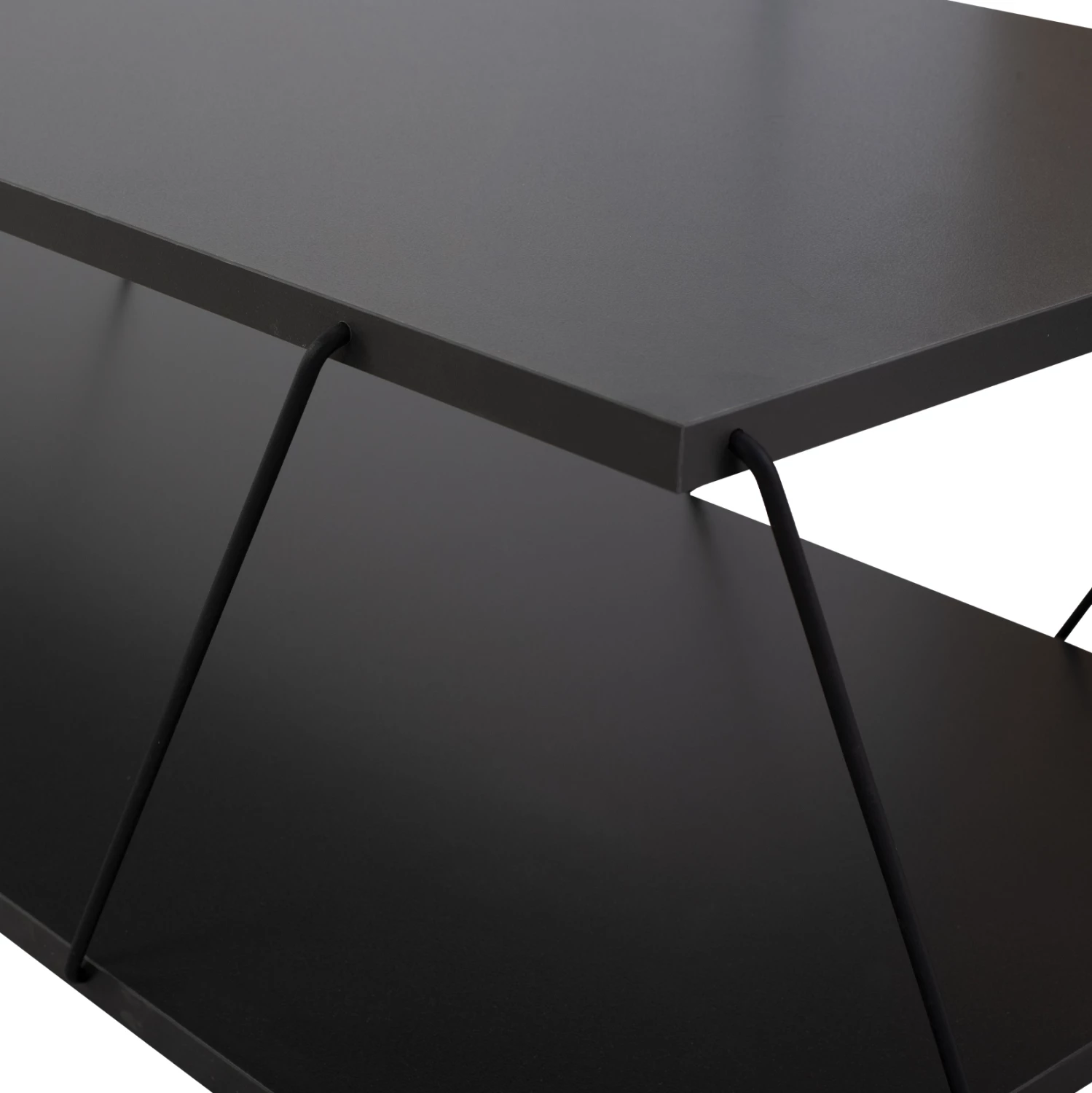 Klubska miza TARS FH8927.20 siva melamin-črne kovinske palice 120Χ50Χ30Hcm
