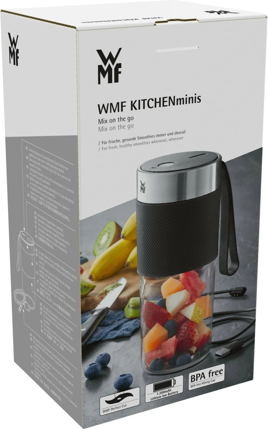 Prenosni blender 300 ml, črn/nerjaveče jeklo WMF Küchenminis Mix on the Go