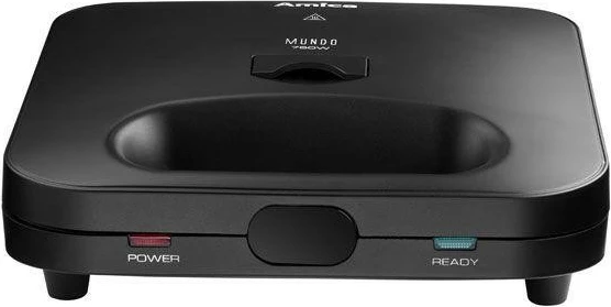 Večfunkcijski toster z 3 zamenljivimi ploščami, 750 W, črn - Amica SMK4011