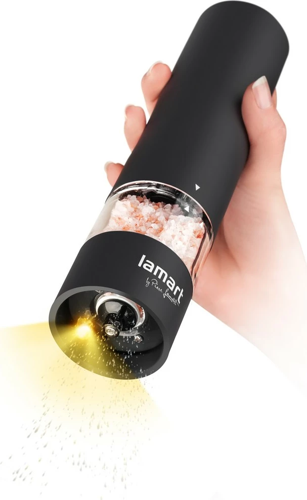 Električni mlinček za začimbe Lamart LT7021, črn, prozoren