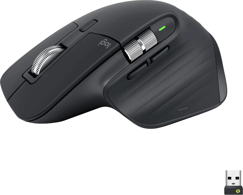 Ergonomska brezžična miška MX Master 3S Performance Logitech 910-006559, USB Type-C, črna