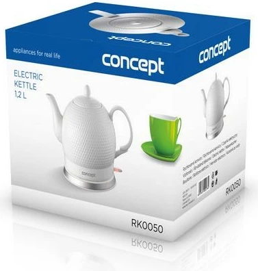 Keramični električni ibrik Concept RK0050, 1,2 L, bel