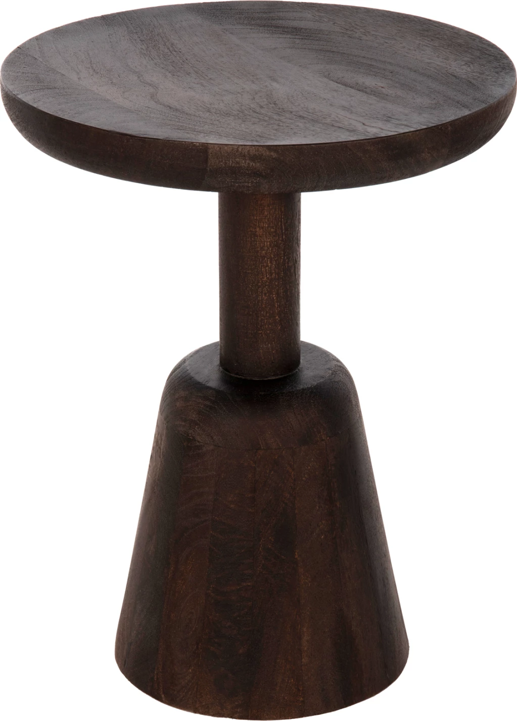 Okrogla klubska mizica CRABB FH9701 iz masivnega mangovega lesa Φ40x49.5Hcm
