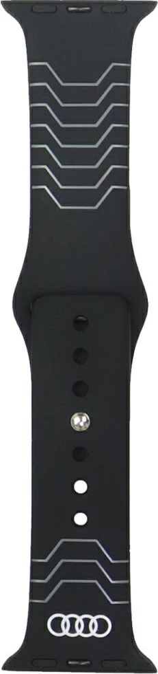 Silikonski pašček z geometrijskim vzorcem Audi za Apple Watch 40/41/42 mm, črn