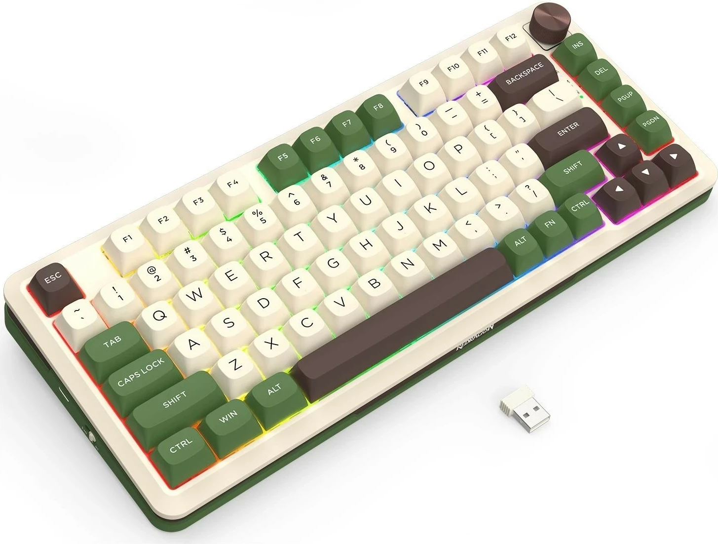 Mehanska brezžična igralna tipkovnica RGB Cyrus Redragon K681CGC-RGB-PRO, zelena