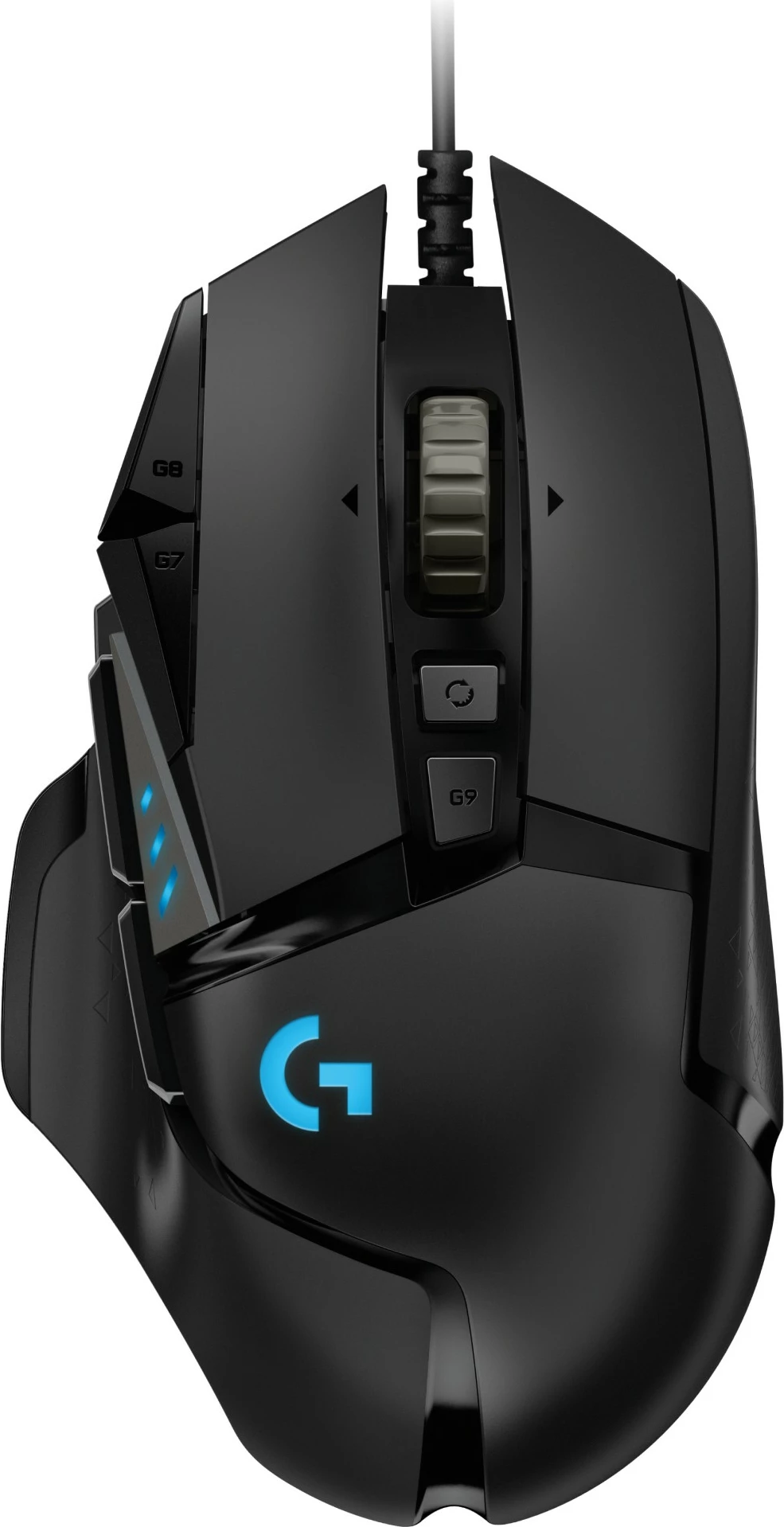 Optični igralni miška Logitech G G502 HERO, USB Type-A, 25.600 DPI, črn