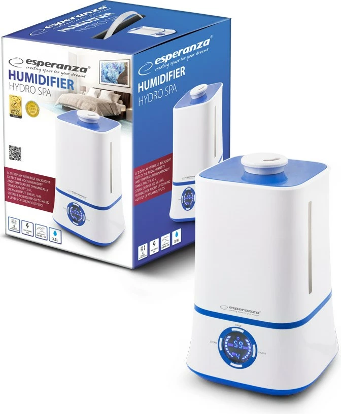 Vlažilnik zraka Esperanza EHA007, 3,5 L, moder / bel
