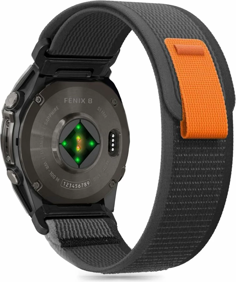 Najlonski pašček za smartwatch Garmin Fenix (51MM), Tech-Protect, črn