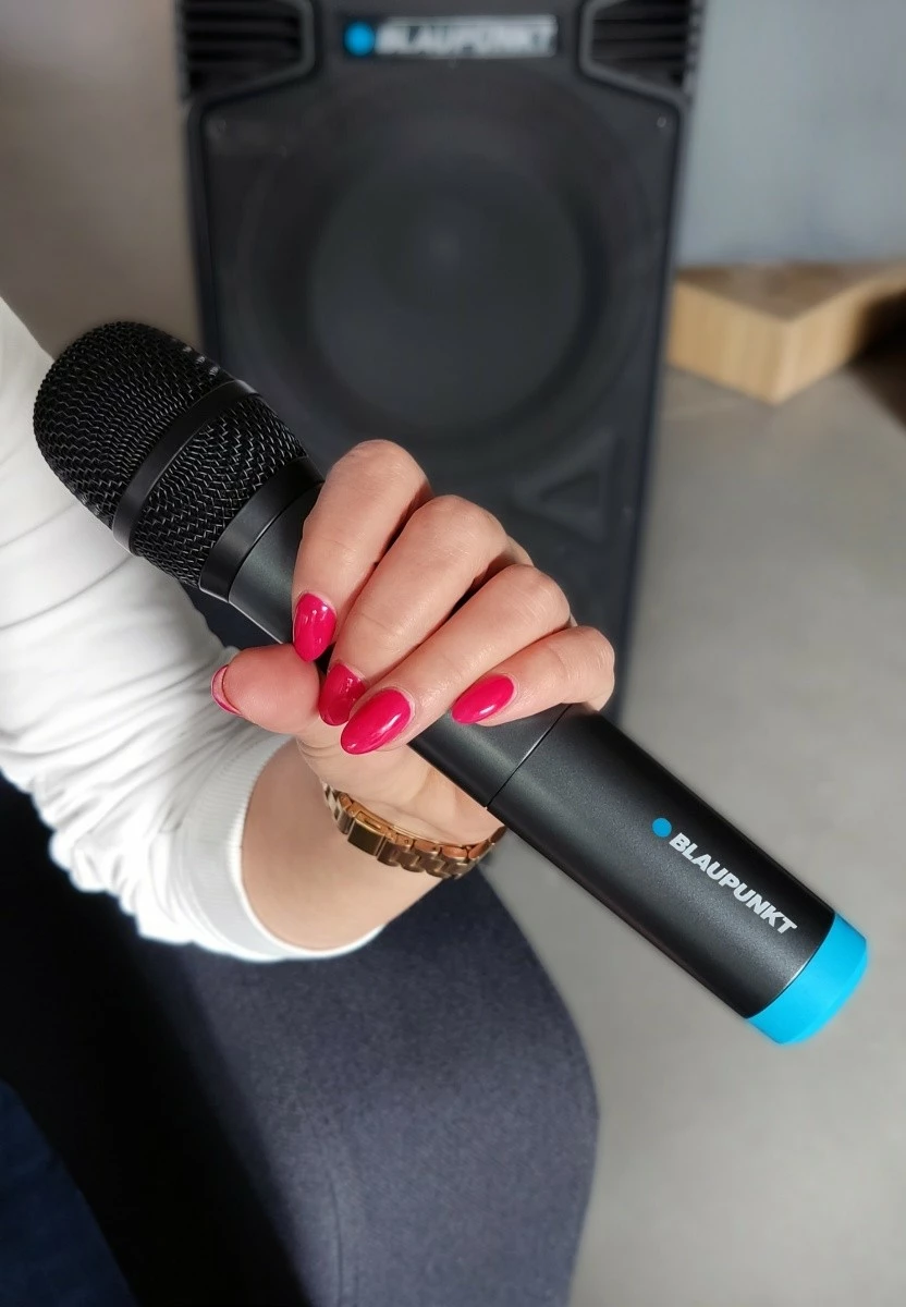 Brezžični komplet mikrofonov, Blaupunkt WM60UDB, UHF, 2 kosa, modra/oranžna