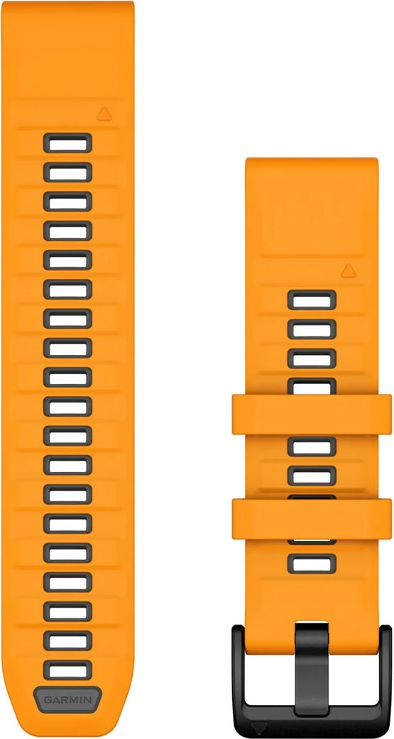 Silikonski pašček za Garmin QuickFit, 22 mm, grafit/oranžen