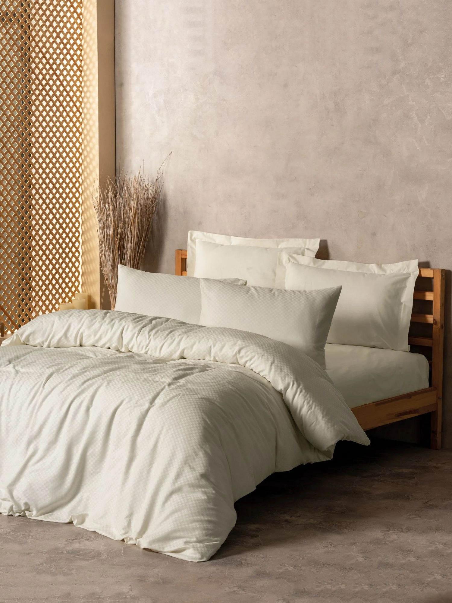 Prevleka za prešito odejo Super King, krem, L'essentiel