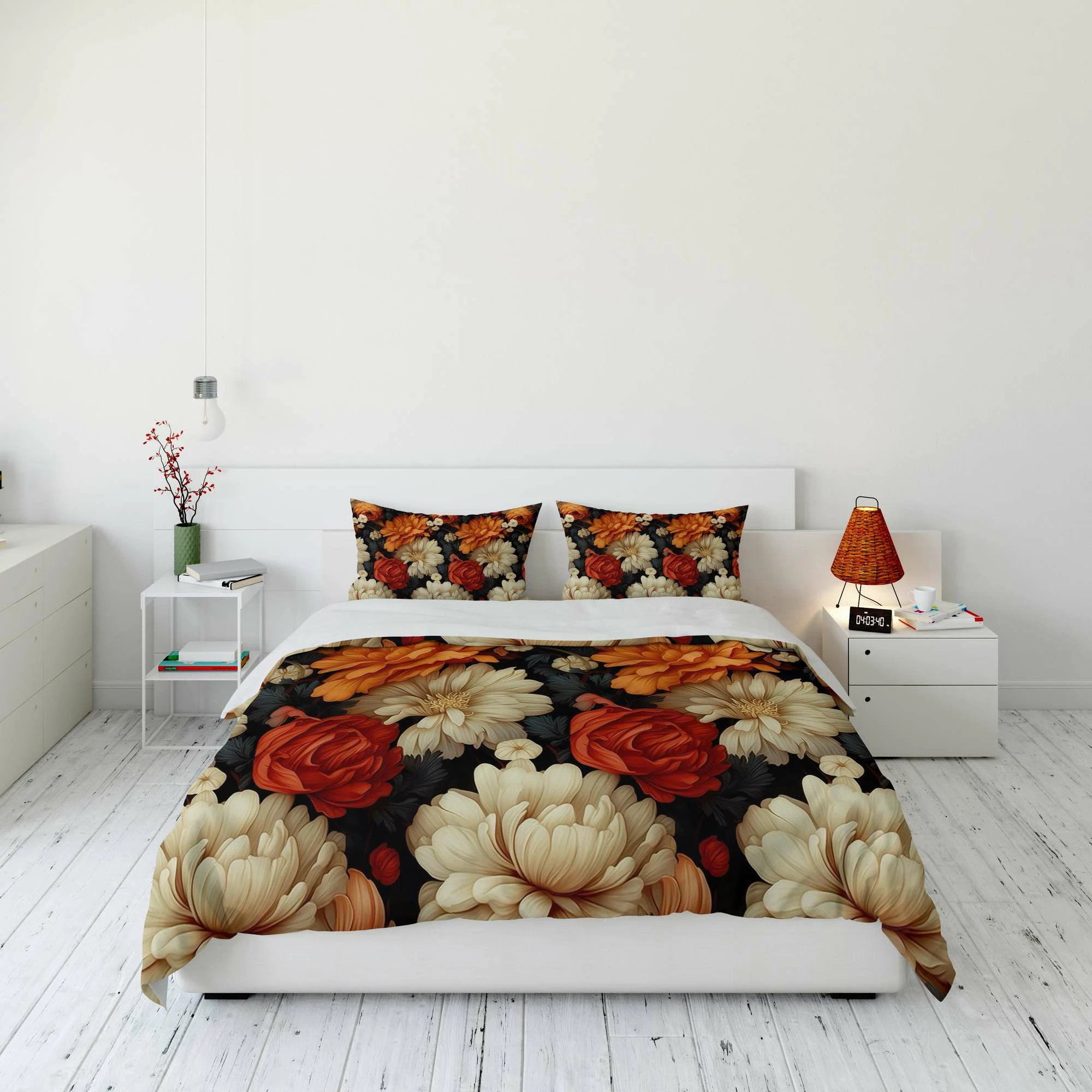 Cvetlično večbarvni set prevlek za dvojno odejo, L'essentiel, FLW_DVT25-27