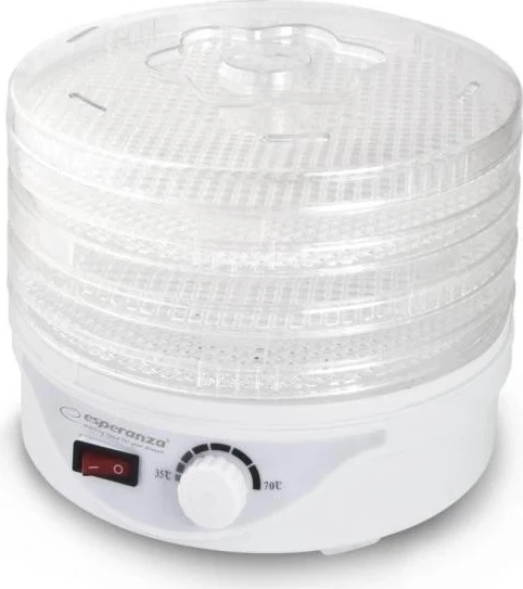 Dehidrator hrane Esperanza Delicatesse EKD003, plastika, bel