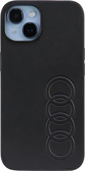Ovitek iz ekološkega usnja za iPhone 14, 6.1", črn, Audi