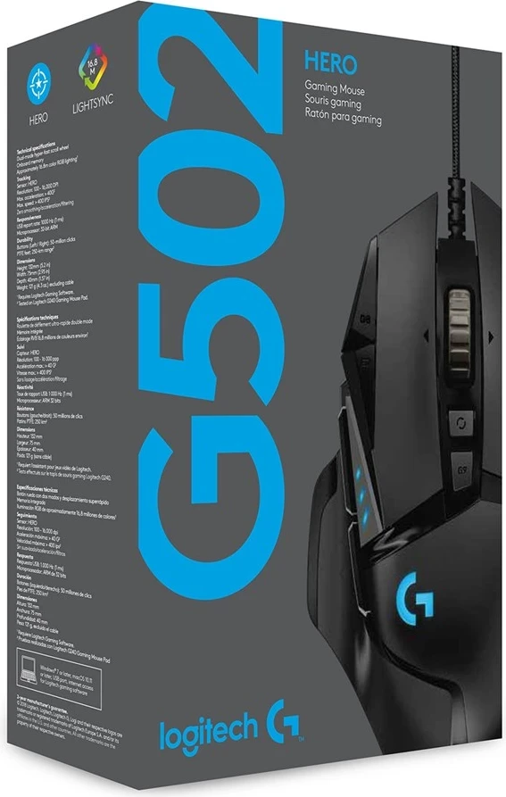 Gaming miška Logitech G G502, črna