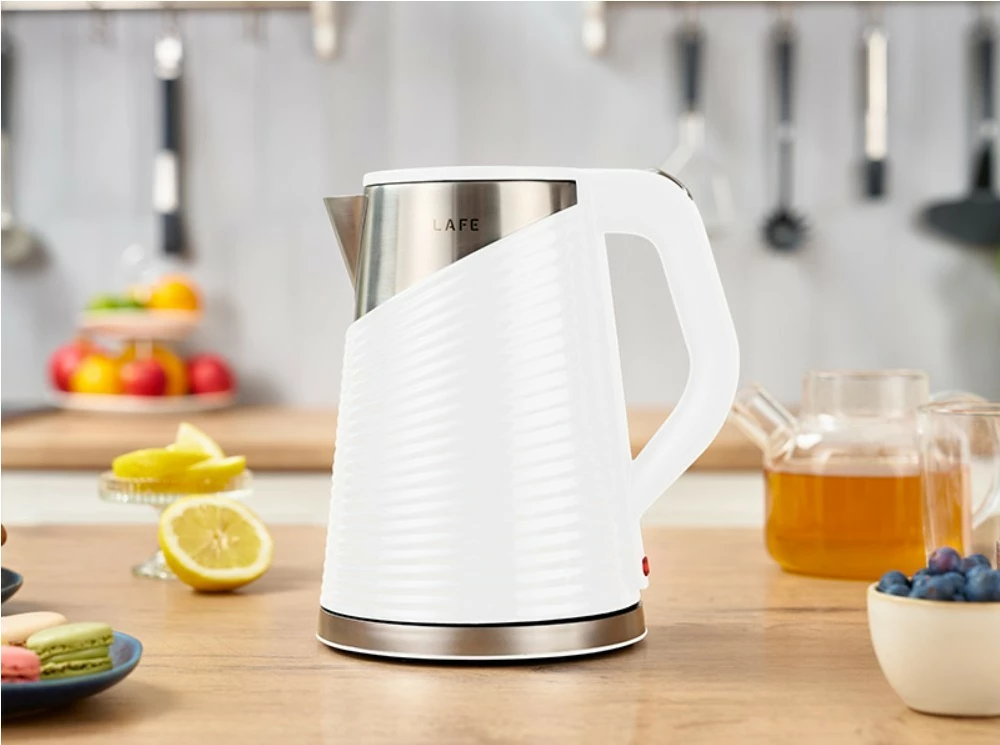 Kuhalnik vode Elegant White, Lafe LAFCZA47469, 1,8 L, 1800 W, dvojne stene, filter vodnega kamna, Cool Touch, bel