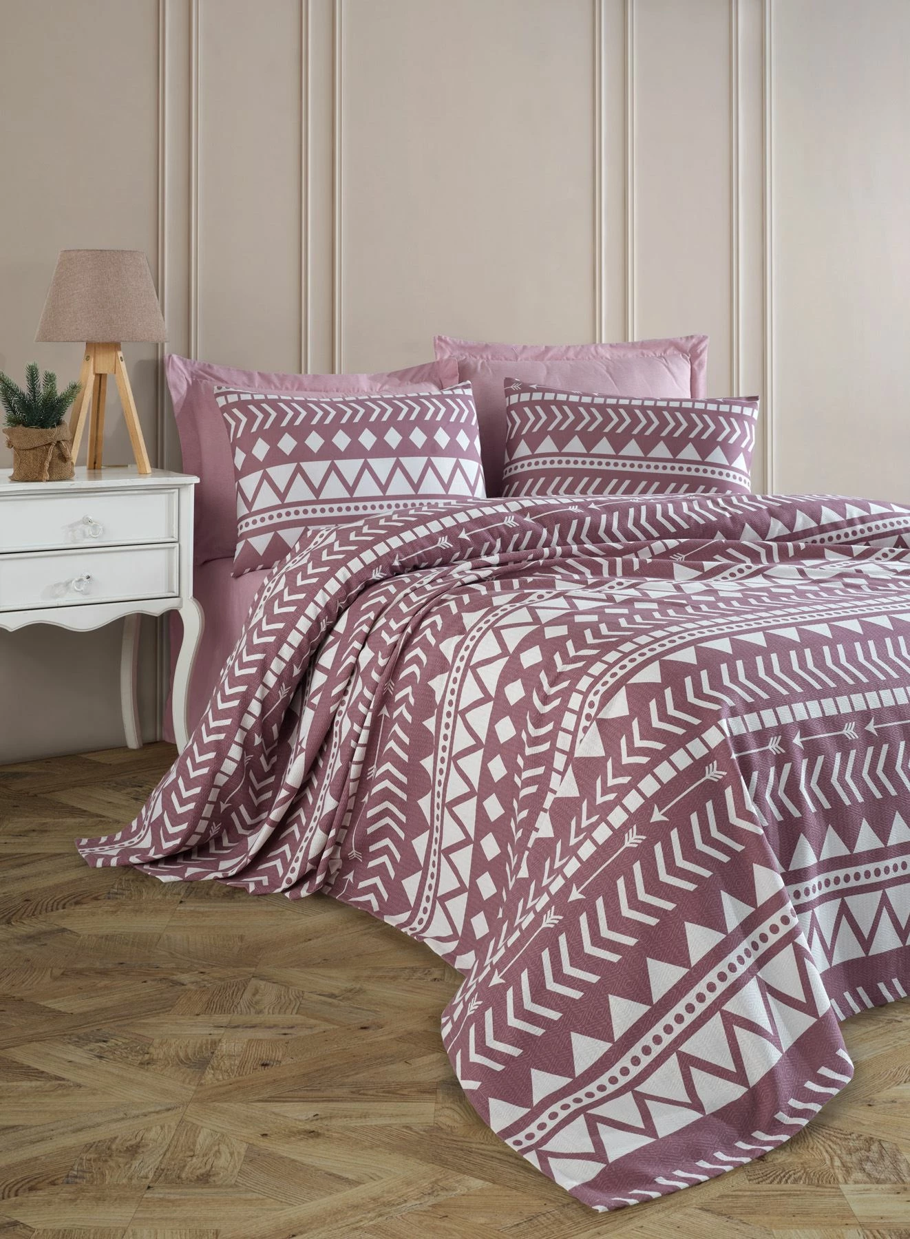 Pike odeja (FR), vijolična, L'Essentiel Linge de Maison, Artec