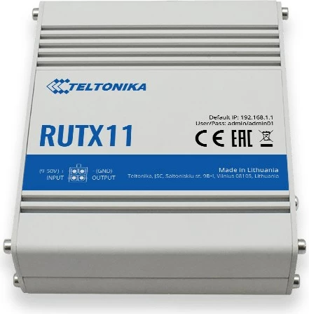 Dvojno pasovni usmerjevalnik Teltonika RUTX11, Gigabit Ethernet, 4G, siv