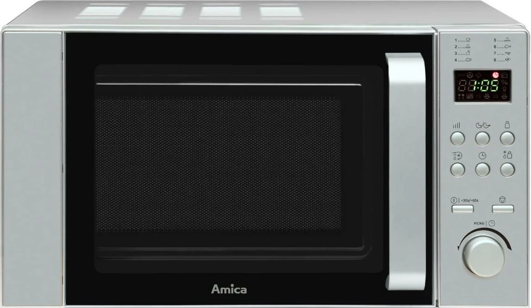 Mikrovalovna pečica Amica AMGF20E2I, 20 L, z žarom, srebrna