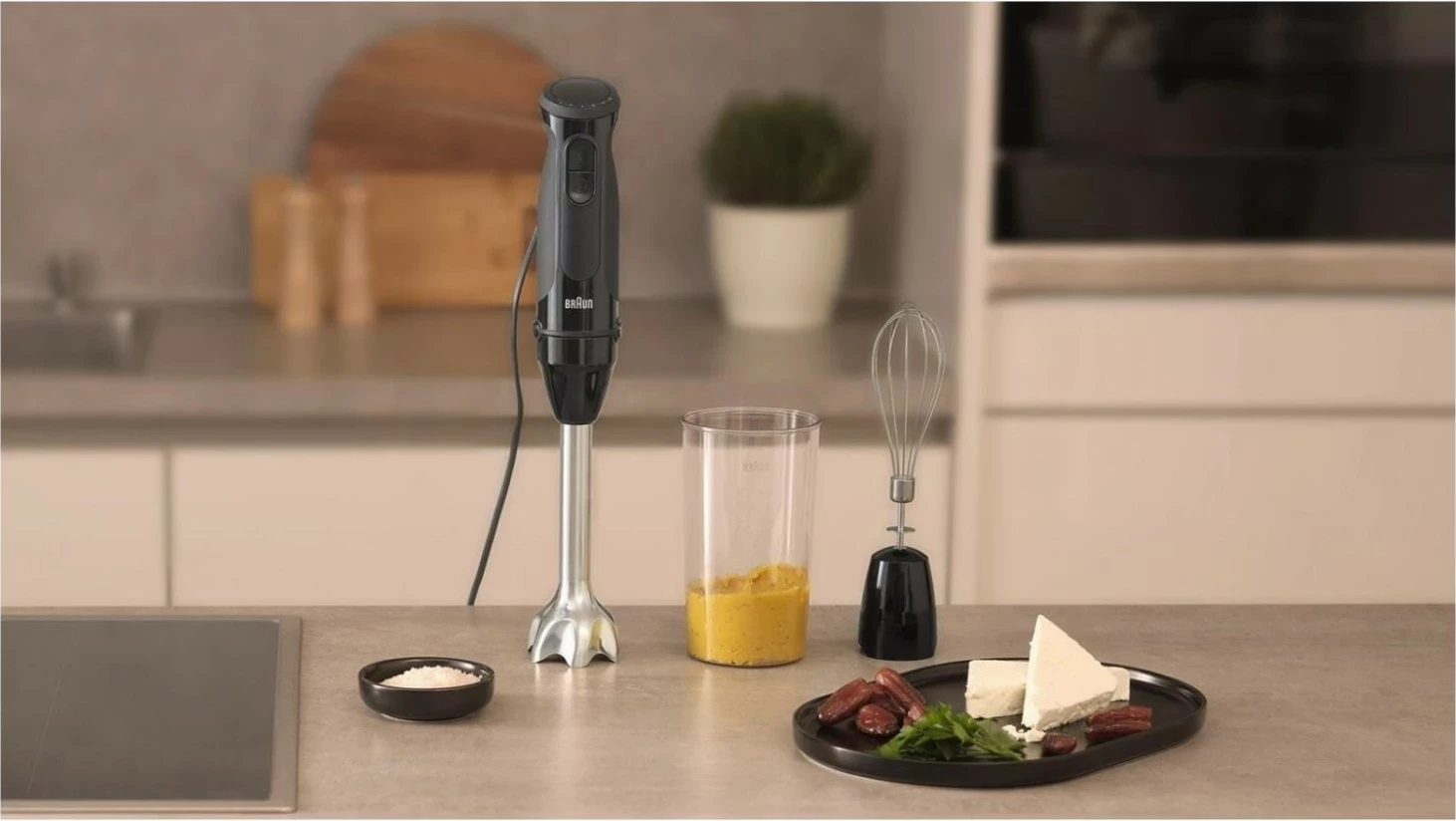 Močan palični mešalnik MultiQuick 5 MQ 50051M, 1000 W, črn - Braun