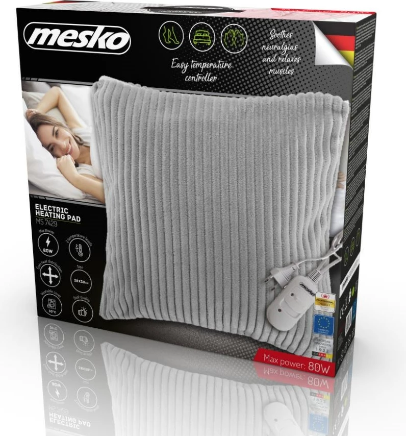 Električni grelnik za blazino, Adler MS 7429, 45 W, siva