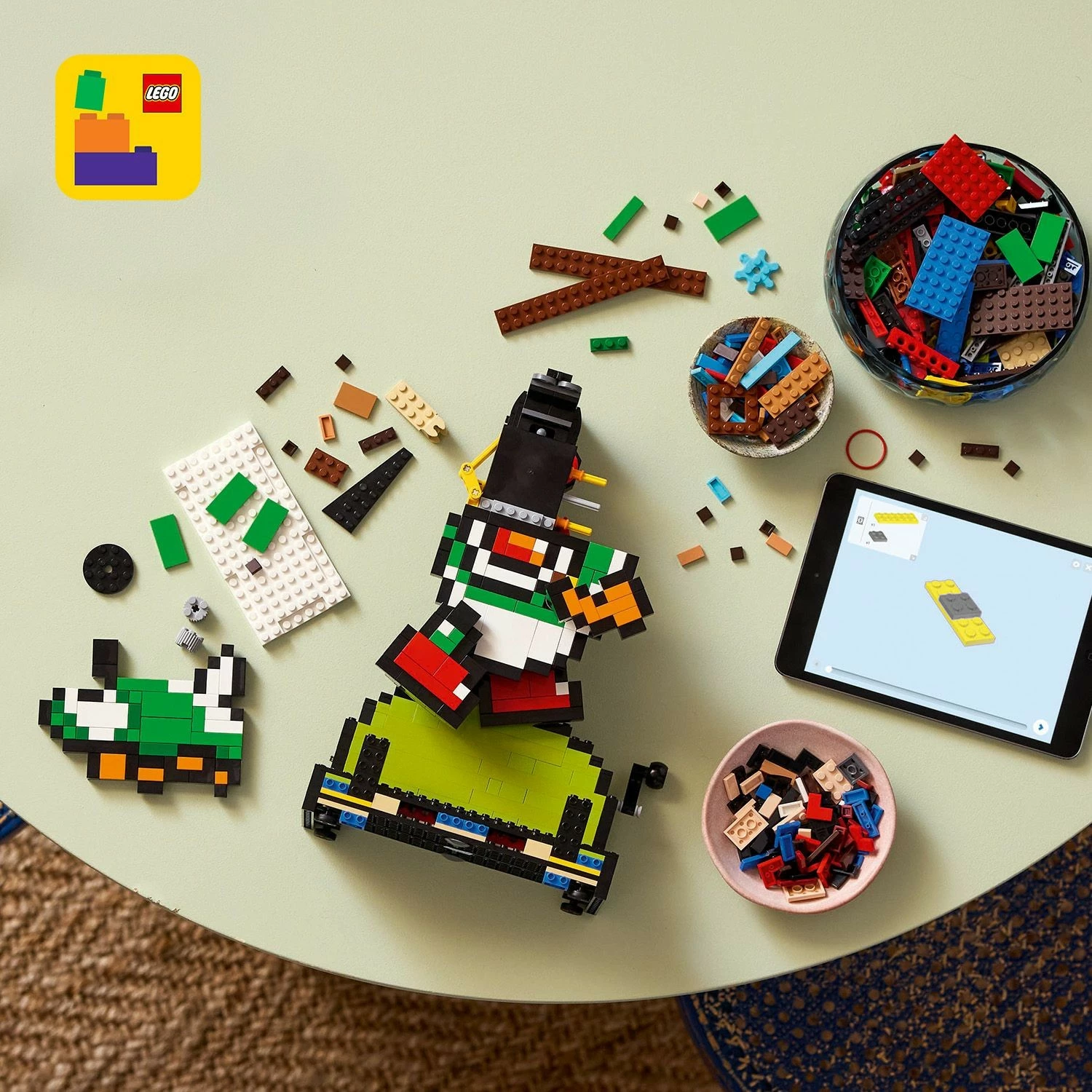 Set gradnje Super Mario World Mario & Yoshi, LEGO, 1215 kosov, plastika, večbarven